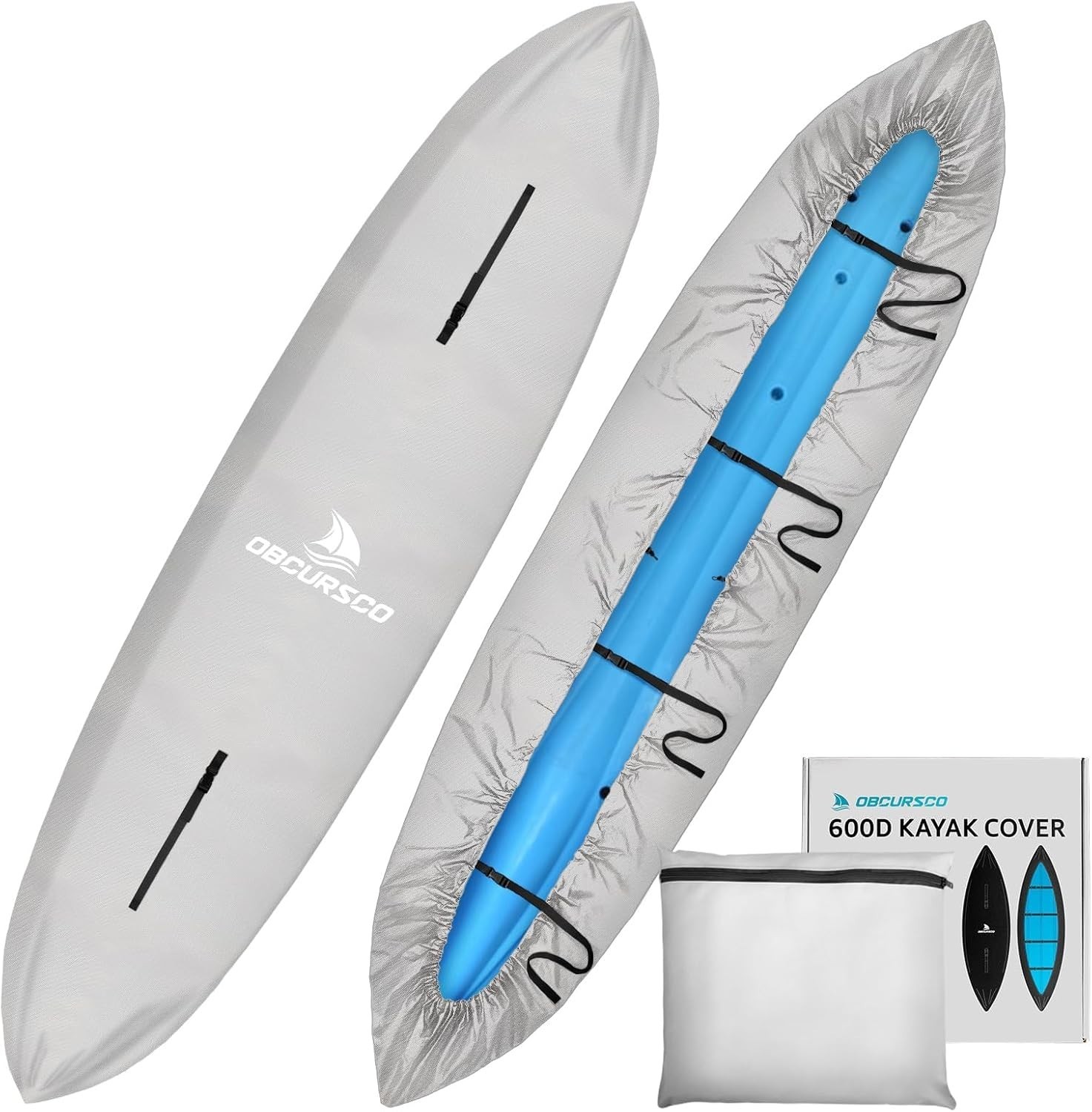 Versatile 600D Kayak Cover 10.8-12FT, Waterproof & UV-Proof for All Conditions