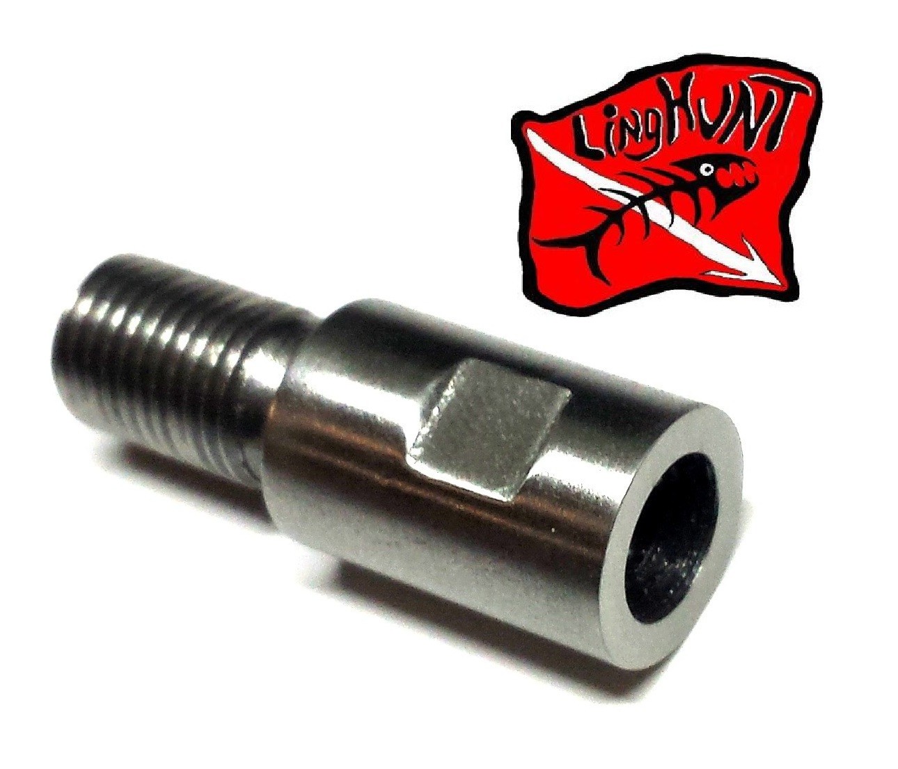 B2409-14 Adapter 3/8″-24 Male x 8 mm -1.25 Female Stainless polespear
