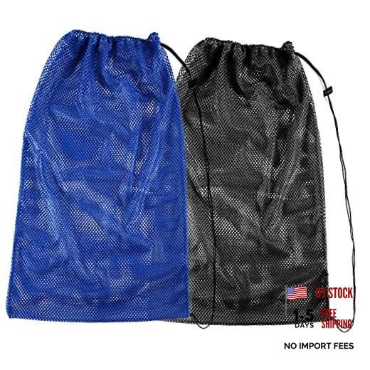 2 Packs Mesh Gear Bag for Snorkel Equipment, Oversized 18″ x 27″ Mesh Dive Bag