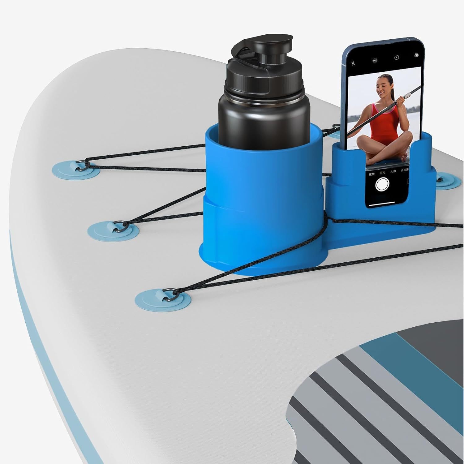 2 in 1 Paddle Board Cup Holder Accessories For Phones,Drink Bottle,Fishing Tools