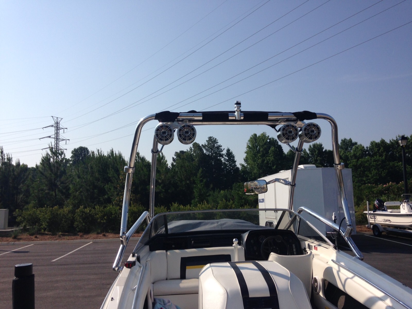 Origin Catapult Boat Wakeboard Tower + Pro bimini + Speaker +Wakeboard/Surf Rack