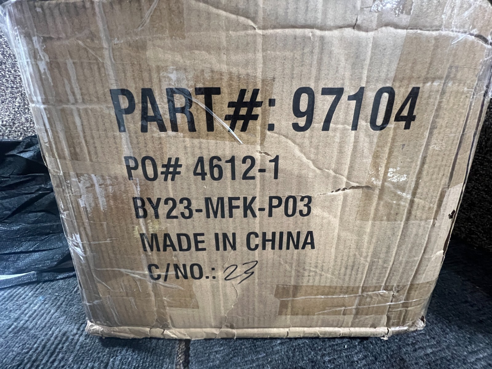 (QTY 23) Water-Resistant Durable Dry Bag, Black 97104 BY23-MFK-P03