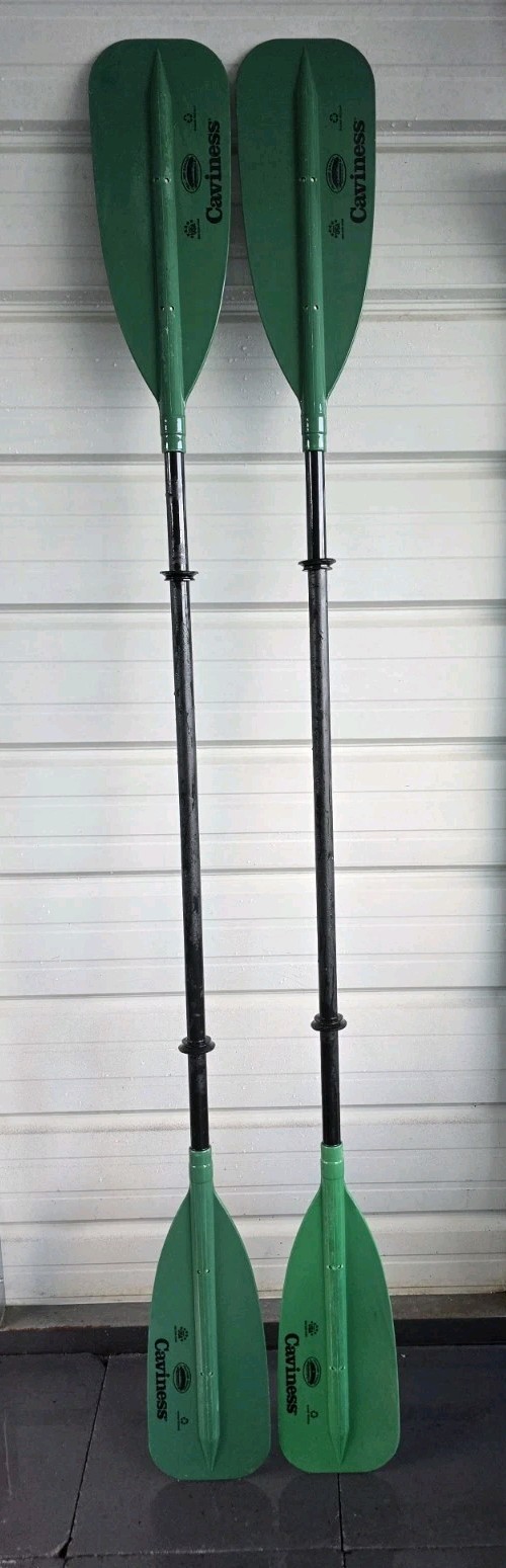 2 Dual Tip Caviness Feather Brand 7.5ft Kayak, Canoe Paddles