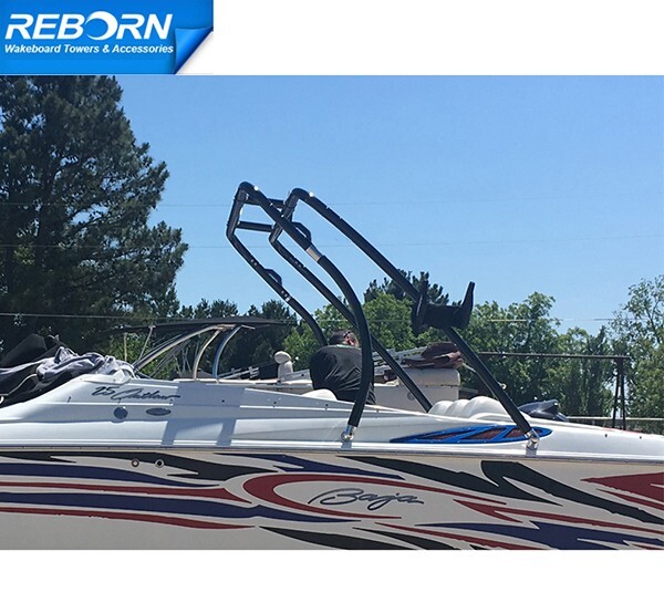 Promotion! Reborn Gossy Black Coated Thrust Boat Wakeboard Tower 2.25in 5 Yrs Wy