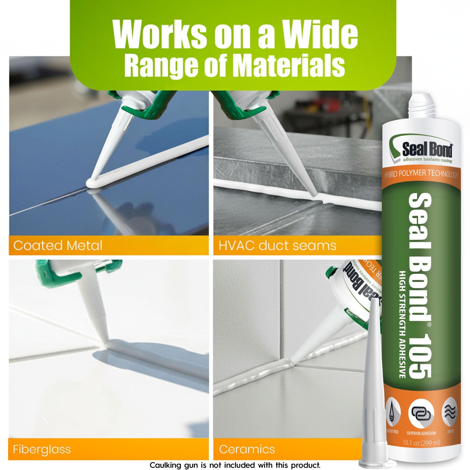 Seal Bond 105 Adhesive Sealant – Marine/Industrial Grade, High White