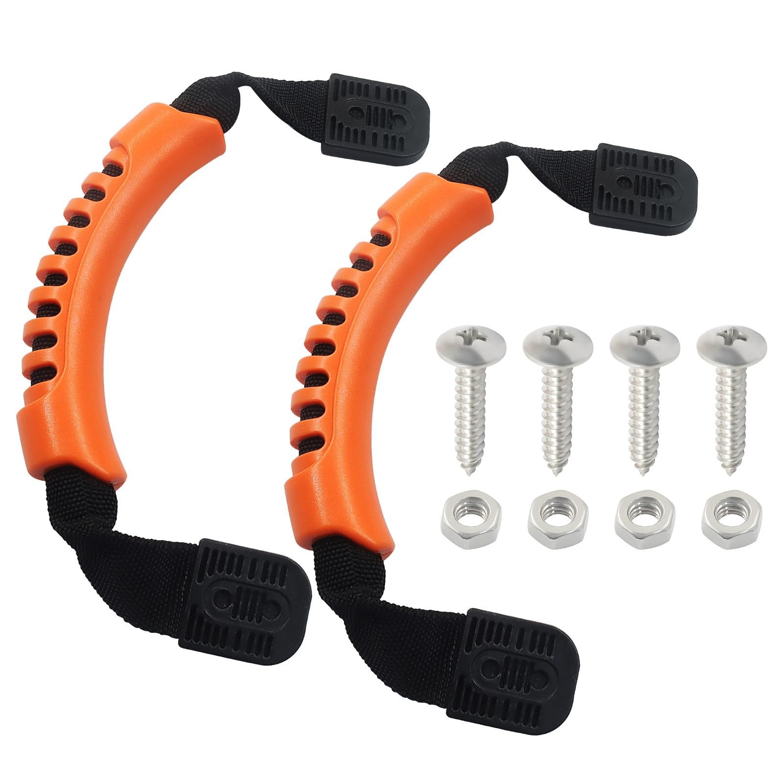 Kayak Carry Handle Replacement 2 Pack Universal Two Hole Grab Handles Black
