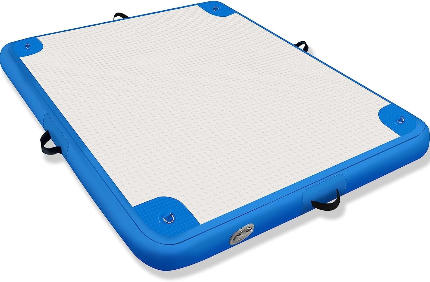 Used,Excellent,6’x6′ Inflatable Lake Deck,None-Slip Surface Swim Deck,Float Dock