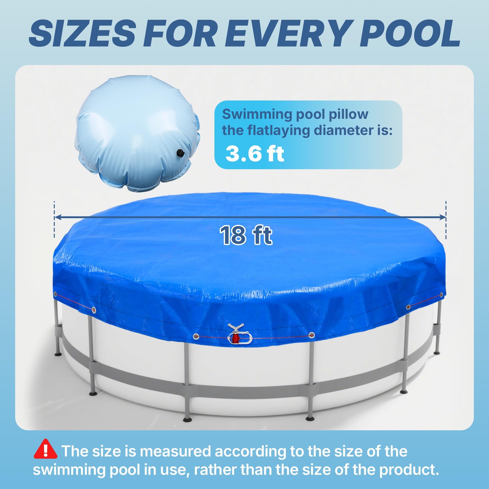 18′ Round Pool Cover for Above Ground Pools – Winter Above Ground Pool Cover …
