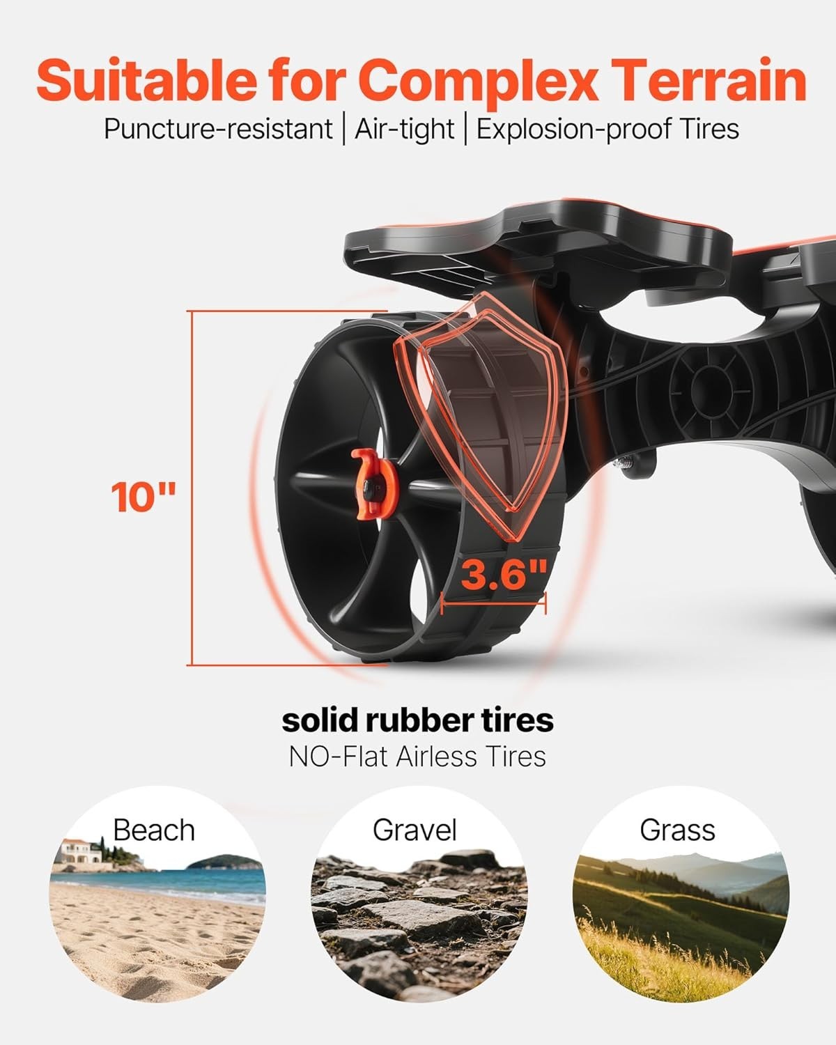 Foldable Kayak Cart Canoe Boat Carrier 300 lbs 10″ Durable Rubber Tires Trolley