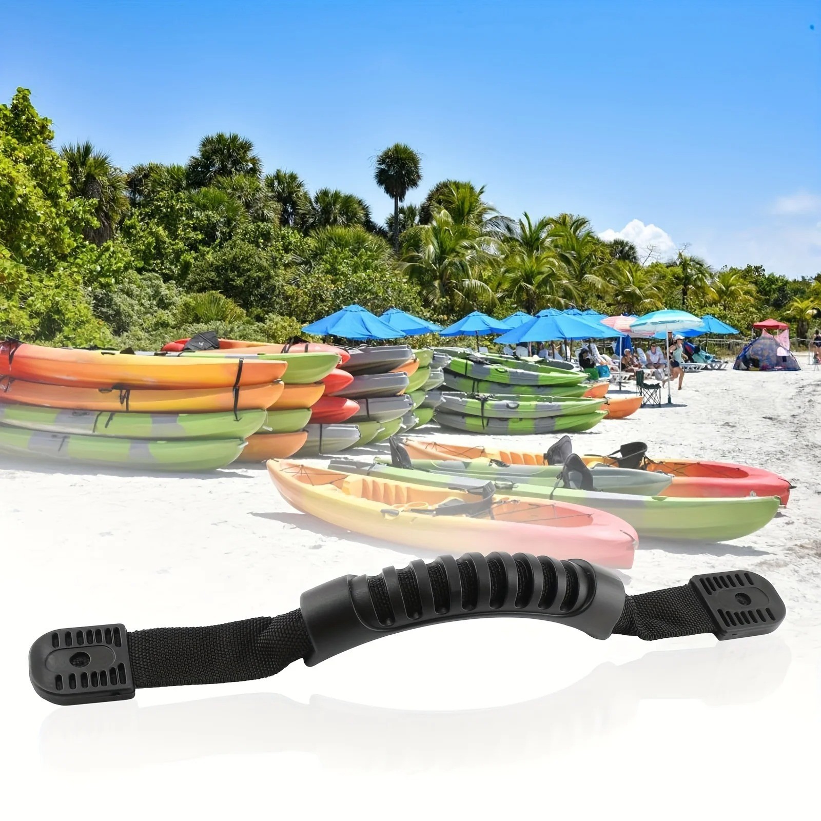 2PCS Kayak Canoe Handles Boat Side Mount Carry Rubber Grip Replacement Fitting