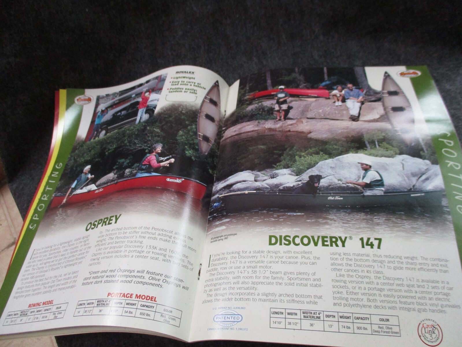 1997 Old Town Canoe Brochure / Catalog