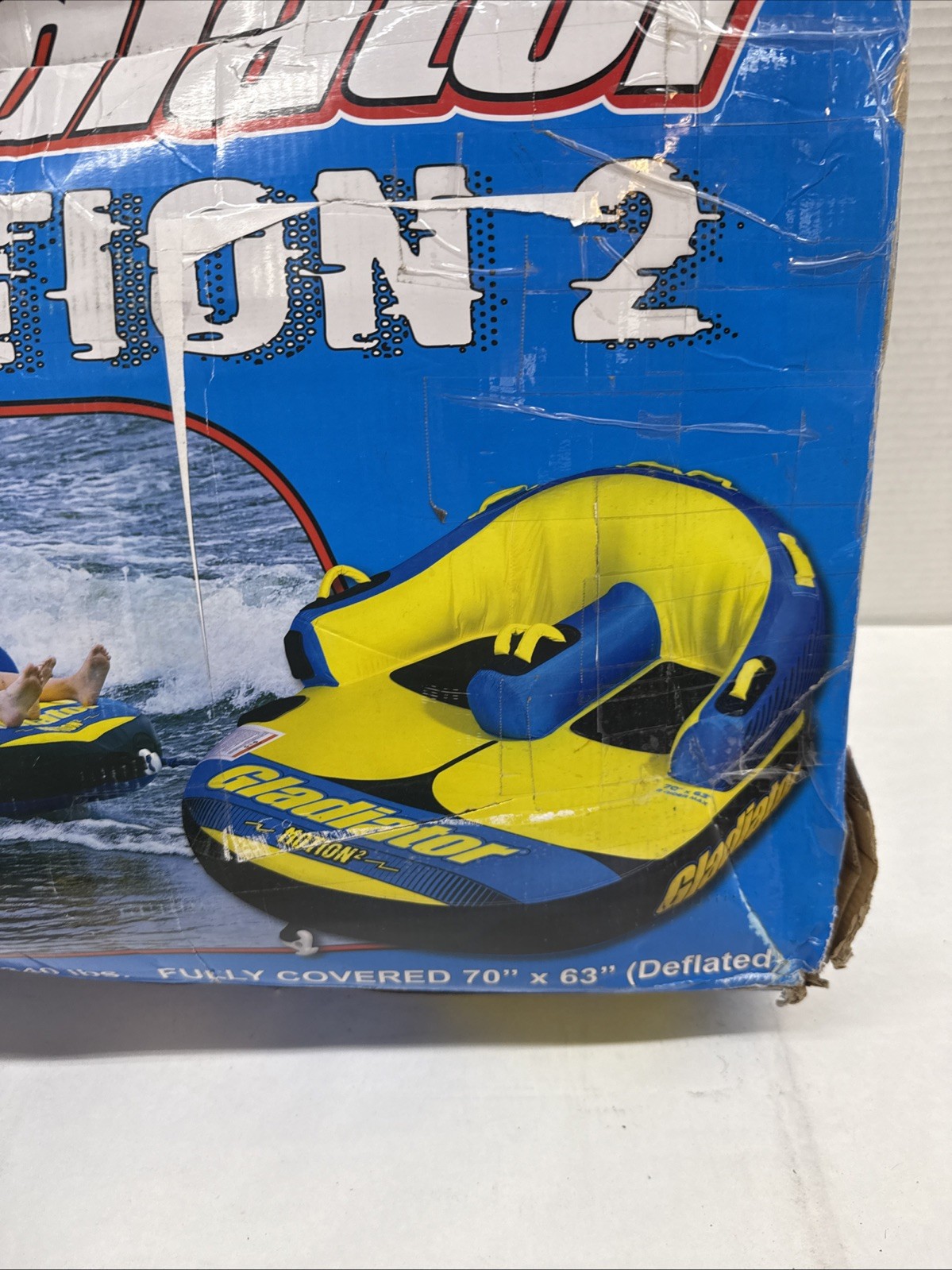 Gladiator Motion 2-Person Towable Tube 2 Riders Up To 340Lbs