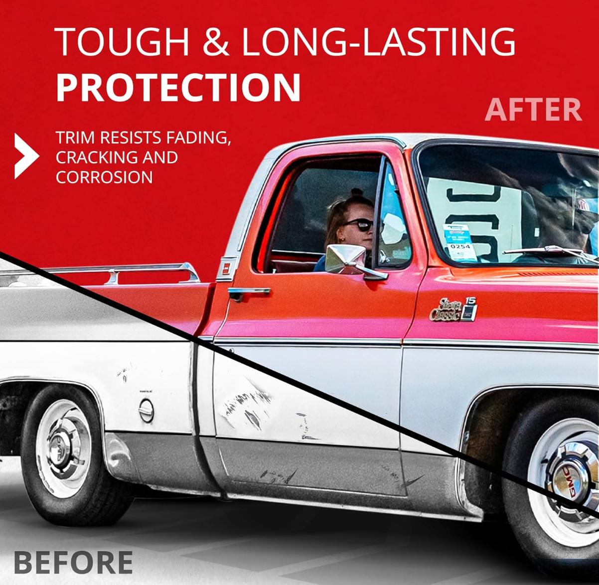 26ft Truck Chrome Belt Side Molding Trim for Chevy Chevy GMC Suburban 1973-1987