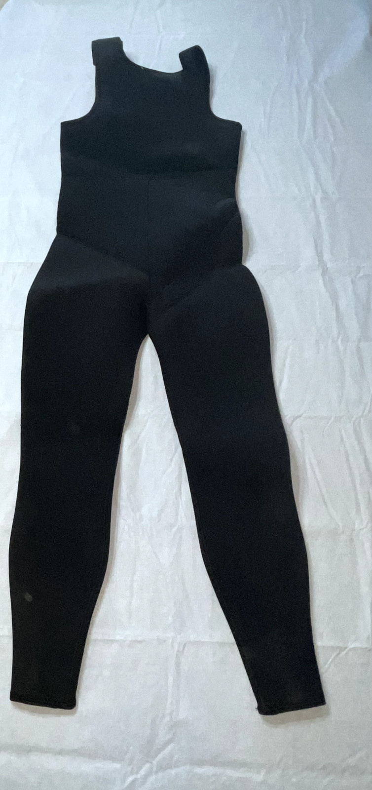 Black Overalls 1 Piece Wetsuit w/Hook & Loop Shoulder Straps & Padded Knees