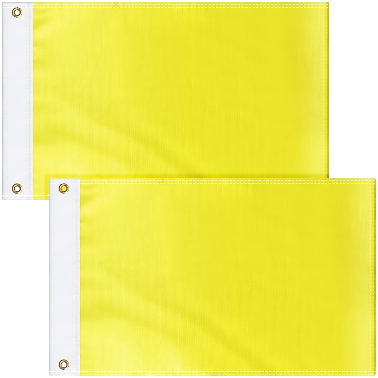 Boyiee 2 Pcs Yellow Quarantine Flag Blank Nautical Message