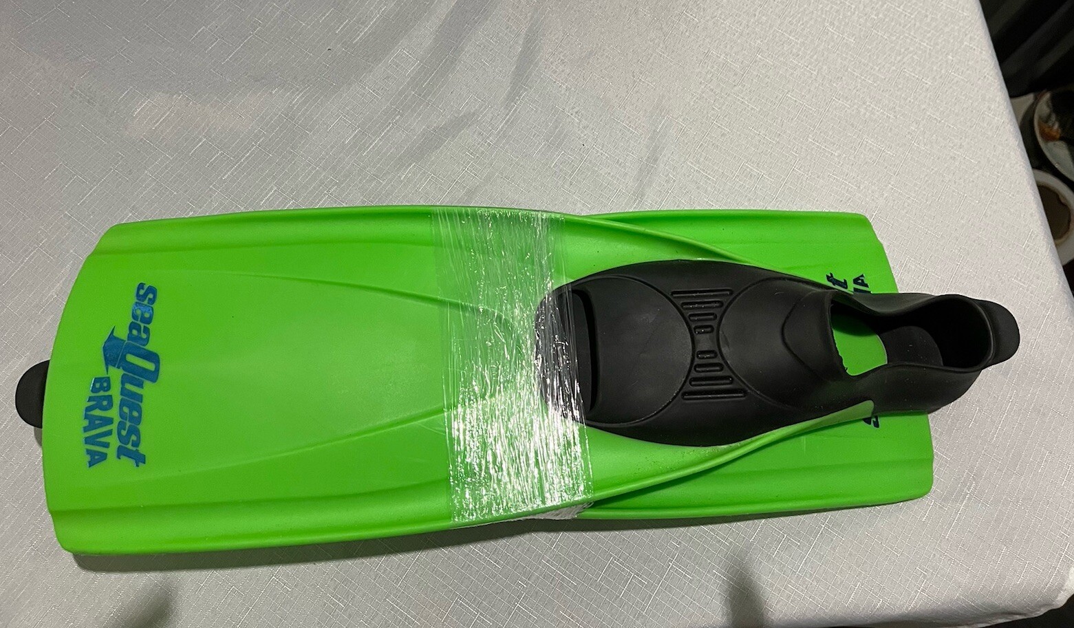 Sea Quest Brava Fins Lime Green 5.5 To 6.5 Size Child’s Find Made In Italy