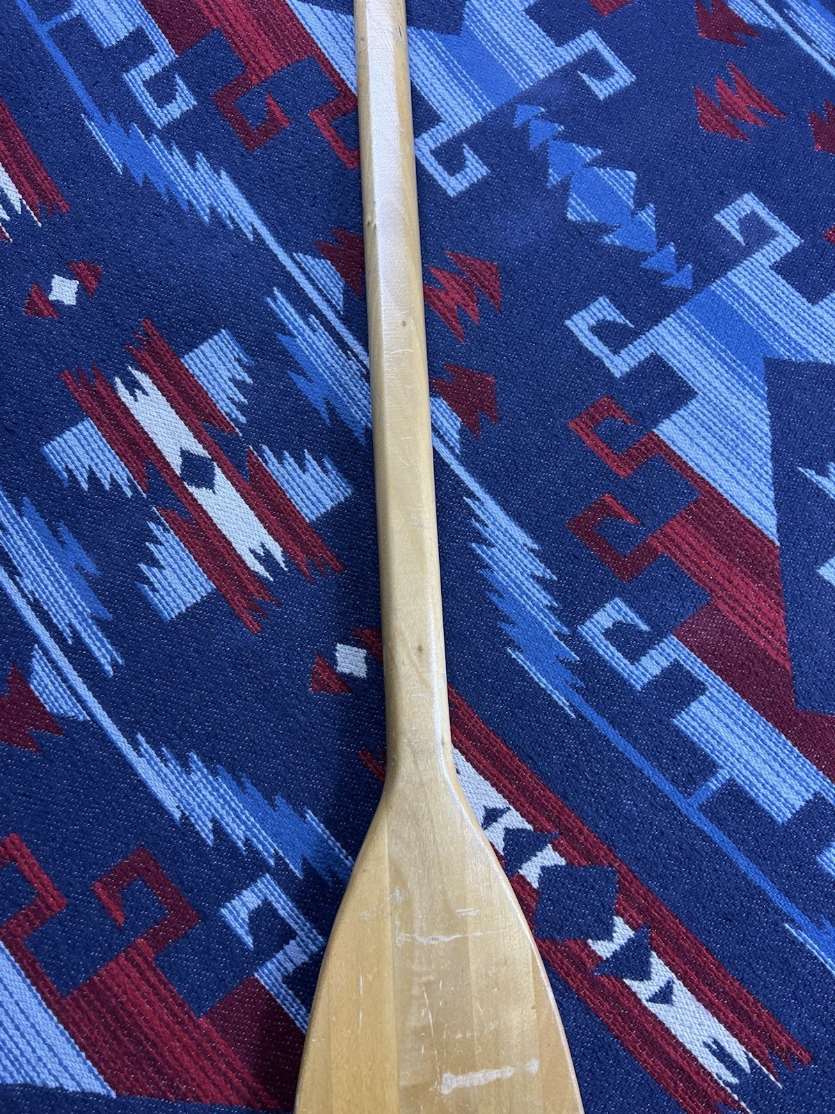 Vtg Wood Feather Brand Canoe Paddle 58” 59″ Beaver Lake Boat Wooden Lightweight