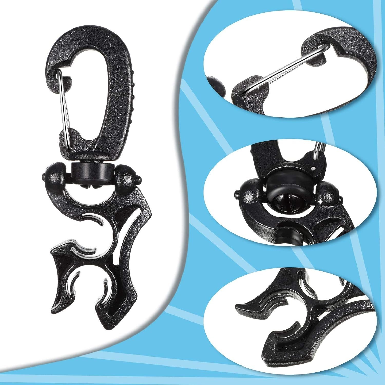 Scuba Dive Hose Holder Clip Accessories Diving Gear Holder Double Bcd Hose Cl…