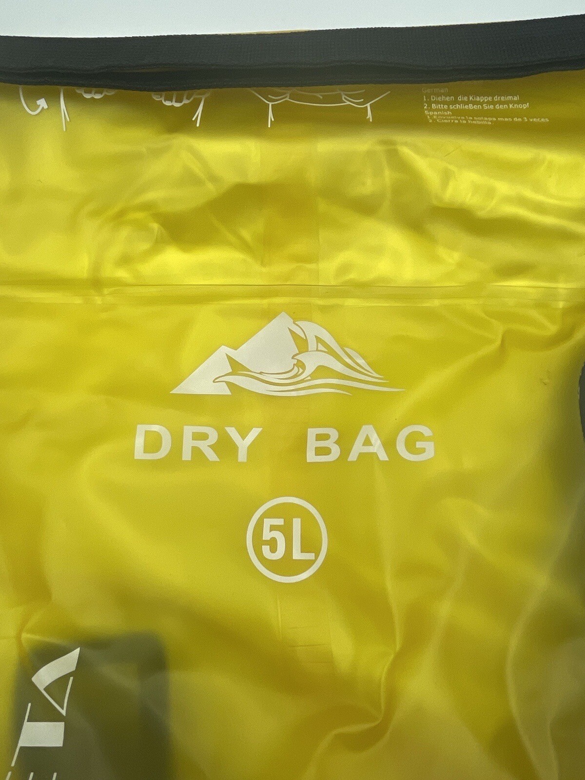HEETA 5L Waterproof Dry Bag w/ Phone Case Lightweight for Outdoors Travel Yellow