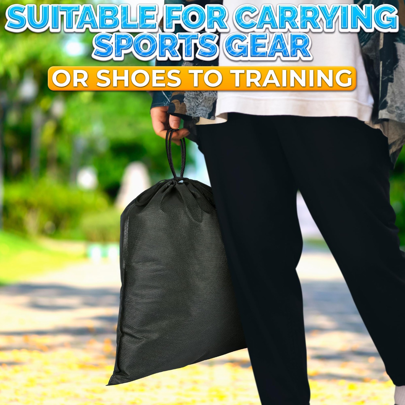 10 Pack Travel Shoe Backpack Set – Non-Mesh Solid 11.8″x15.75″ Waterproof Dra…