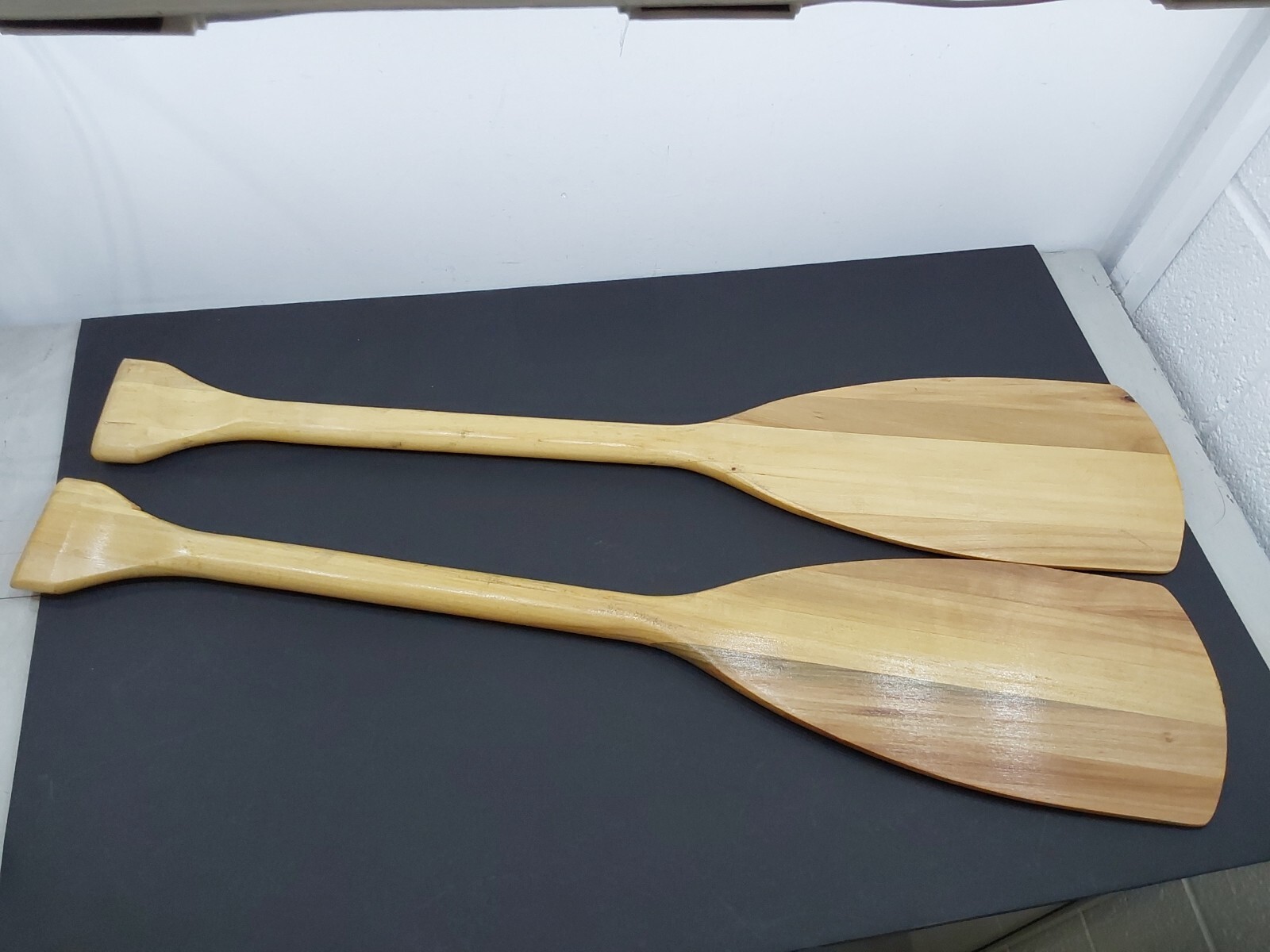 Indian Head Wooden Canoe Oar Paddles 29 1/2 “ LONG No Slip Handle lot of 2