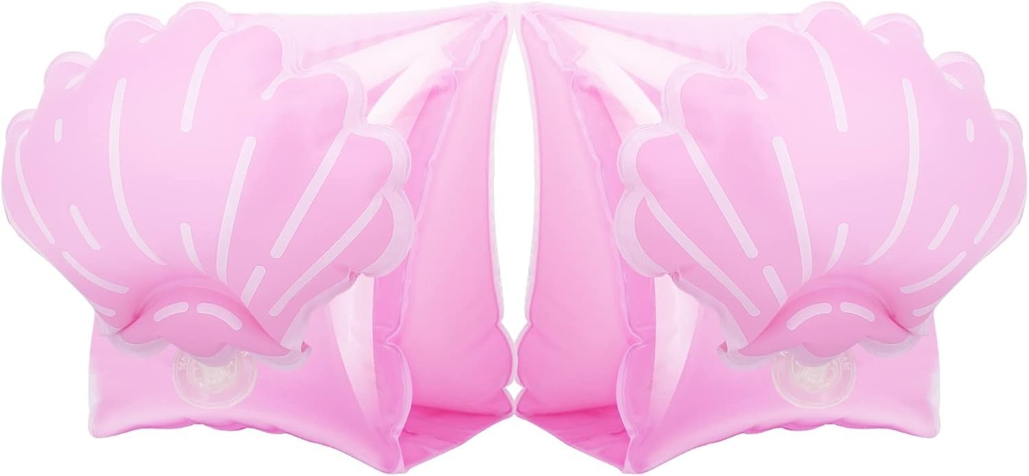 Cute Scallop Inflatable Arm Bands for 3-6 Olds – Enhance Swimming Skills