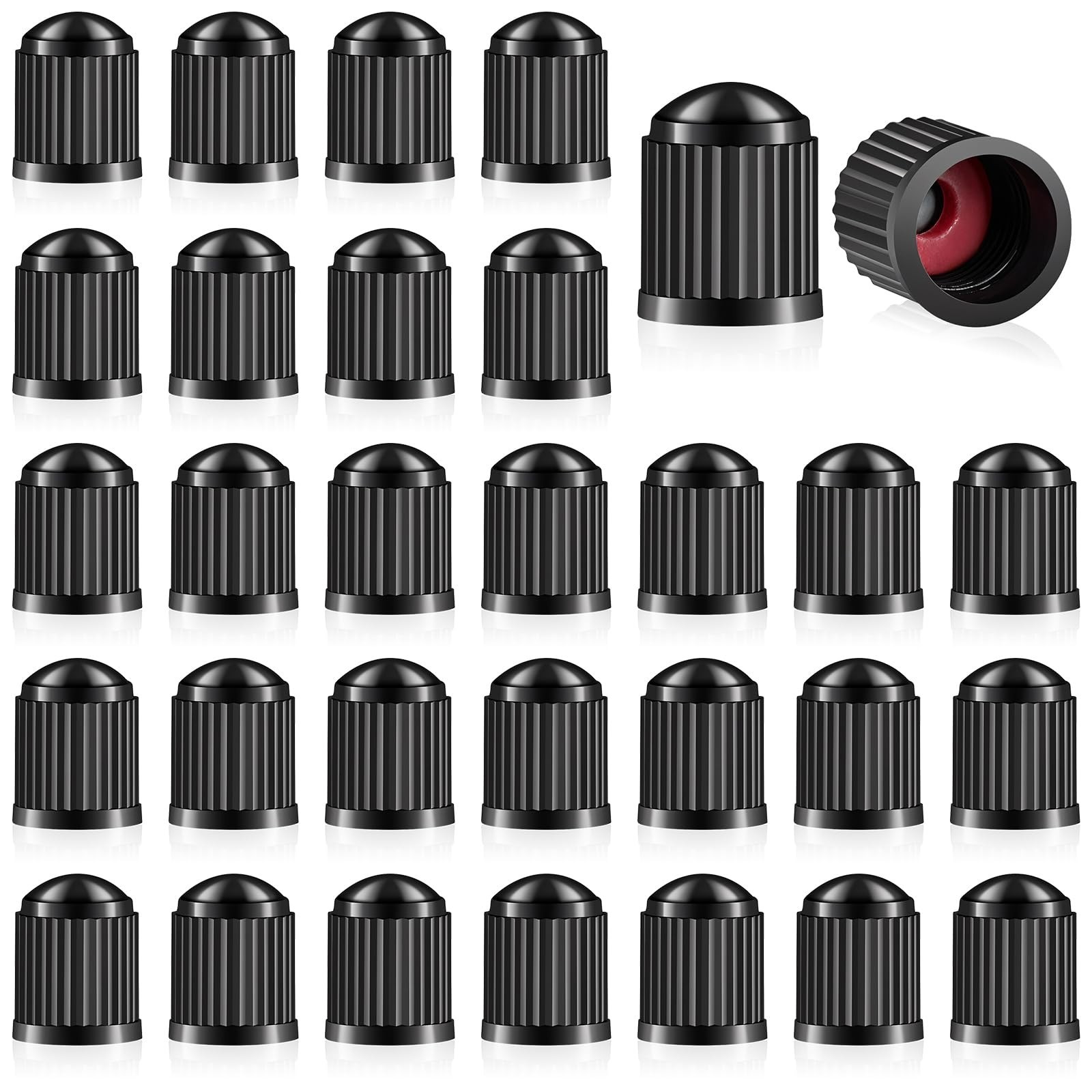 1000 Pack Valve Stem Caps Tire Valve Caps with O Rubber Ring Plastic Valve Ti…