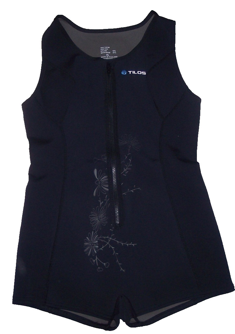 Tilos Womens 1mm MetaLite Swimsuit XL Black GUC Thick Material Wet Suit B2