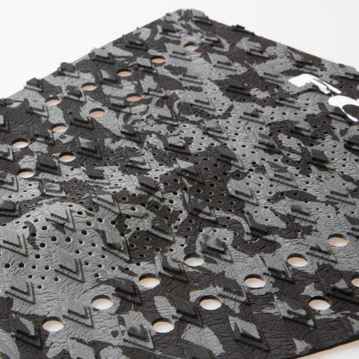 FCS T1 Surfboard Deck Traction Tail Pad – 1 Piece – Black / Charcoal