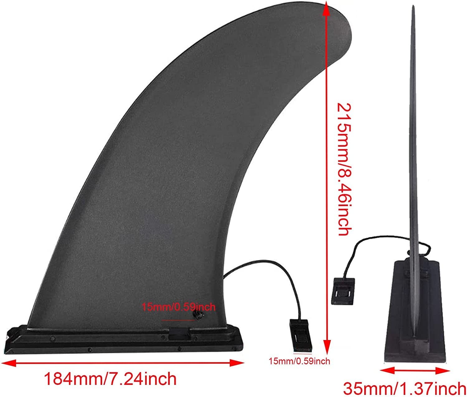 “9Inch Nylon Paddleboard Fin Replacement 2 Pack Stand Up Surfboard Accessory”