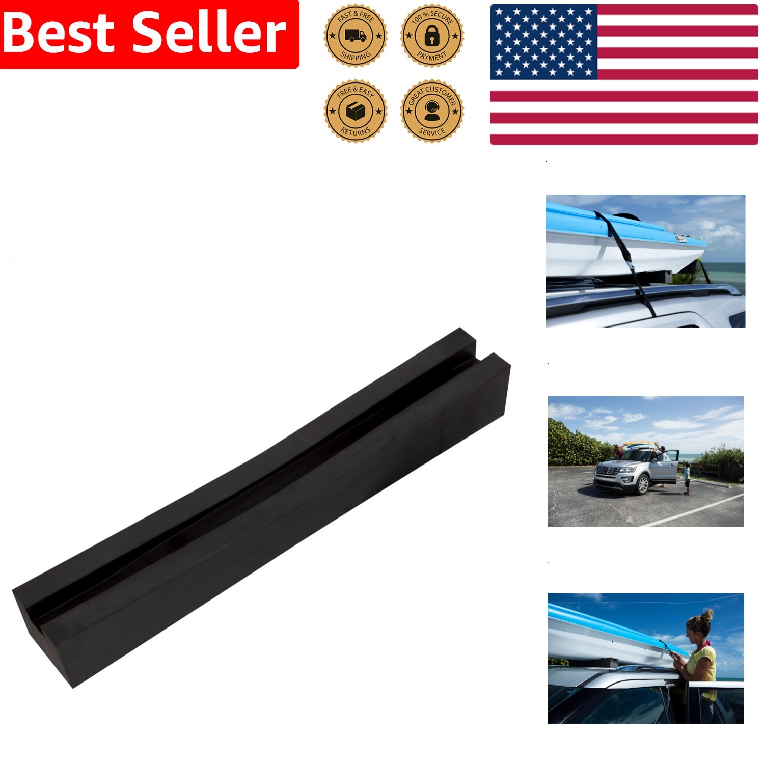 Kayak SUP Car Top Carrier Replacement EVA Foam Block Pad Non-Skid Durable Safe