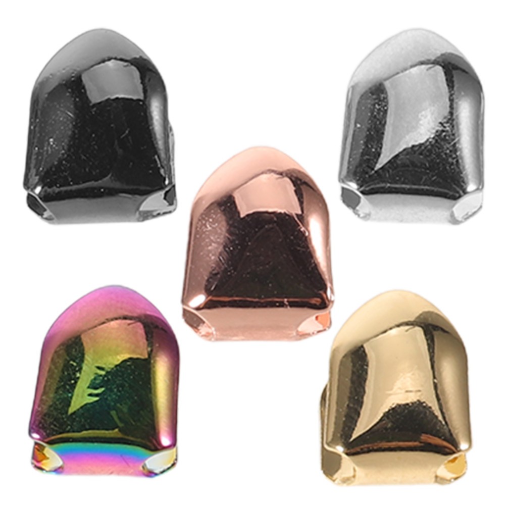 5Pcs Multi Color Stainless Steel Single Tooth Grill Caps Durable Hip Hop Jewelry