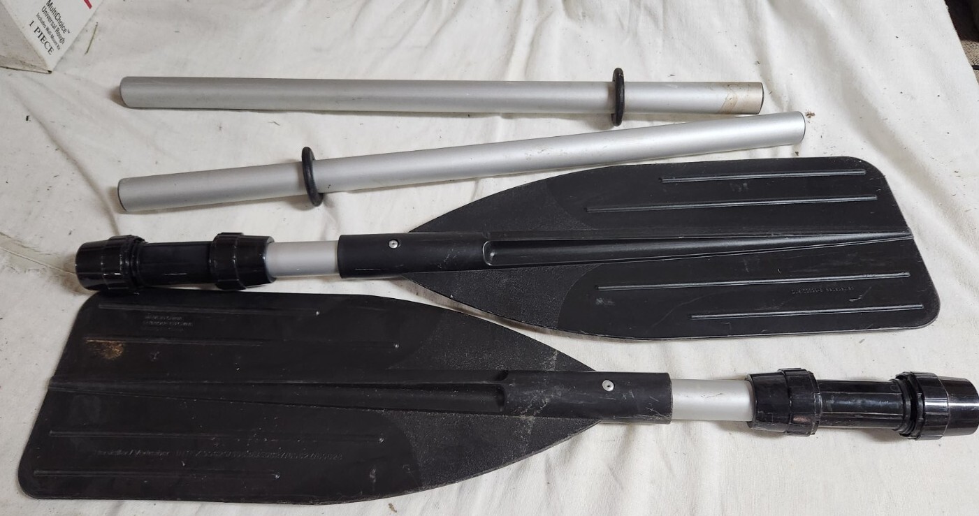 Set of Intex 2 Piece Boat Oars Canoe Inflatable Lake Pond Stream Outdoors