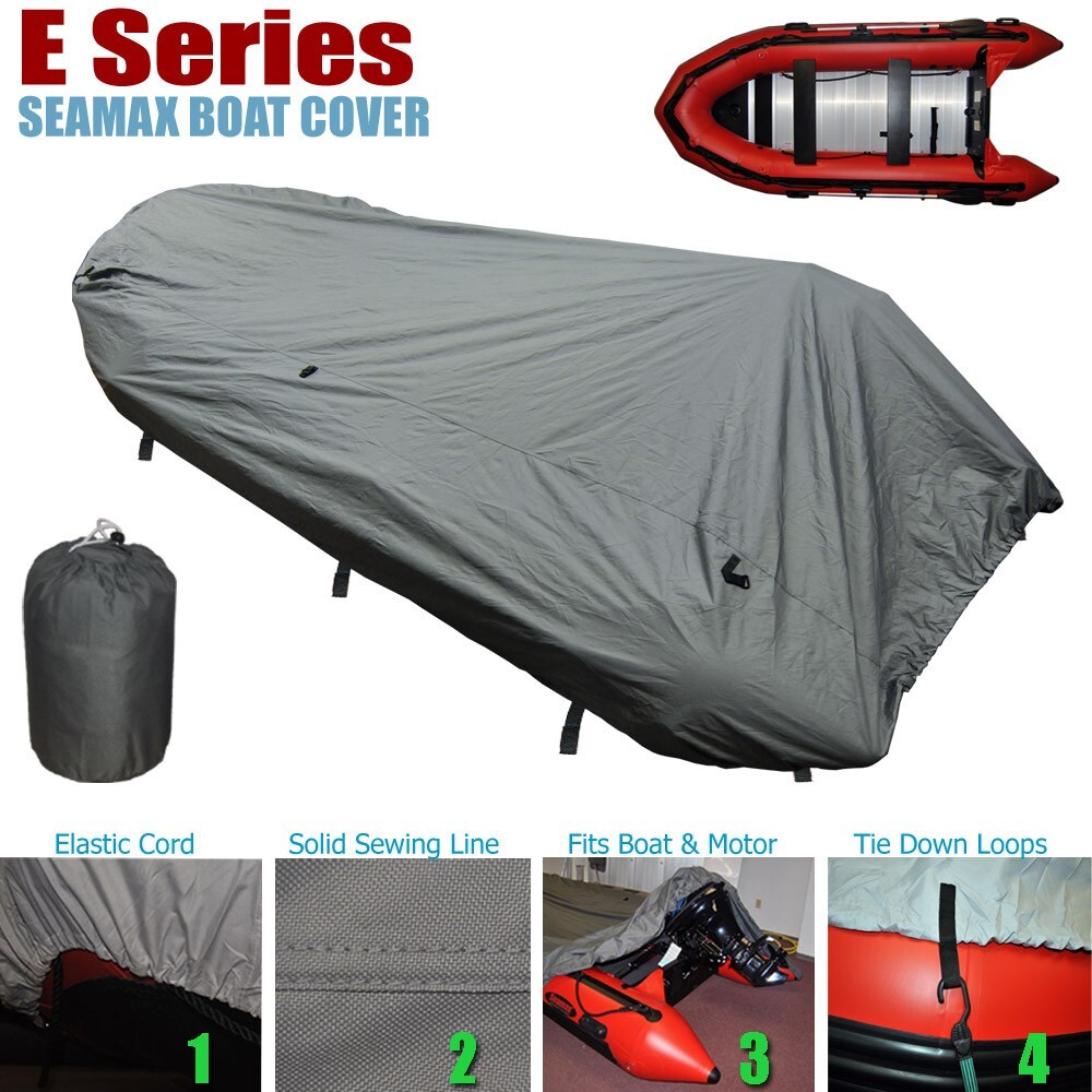 Seamax Inflatable Boat Cover, E Series for Beam 6.6-7.4ft, Length 15-20ft