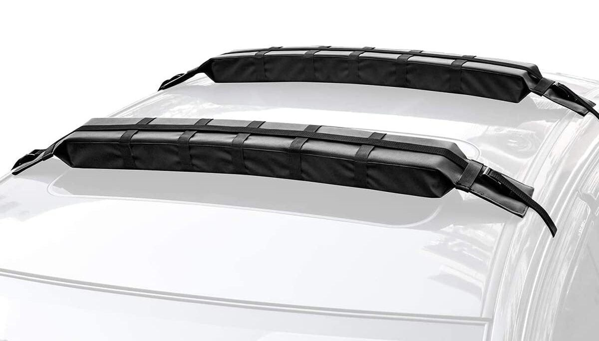 WOOWAVE Kayak Roof Rack Pads Universal Car Soft Roof Rack Carrier