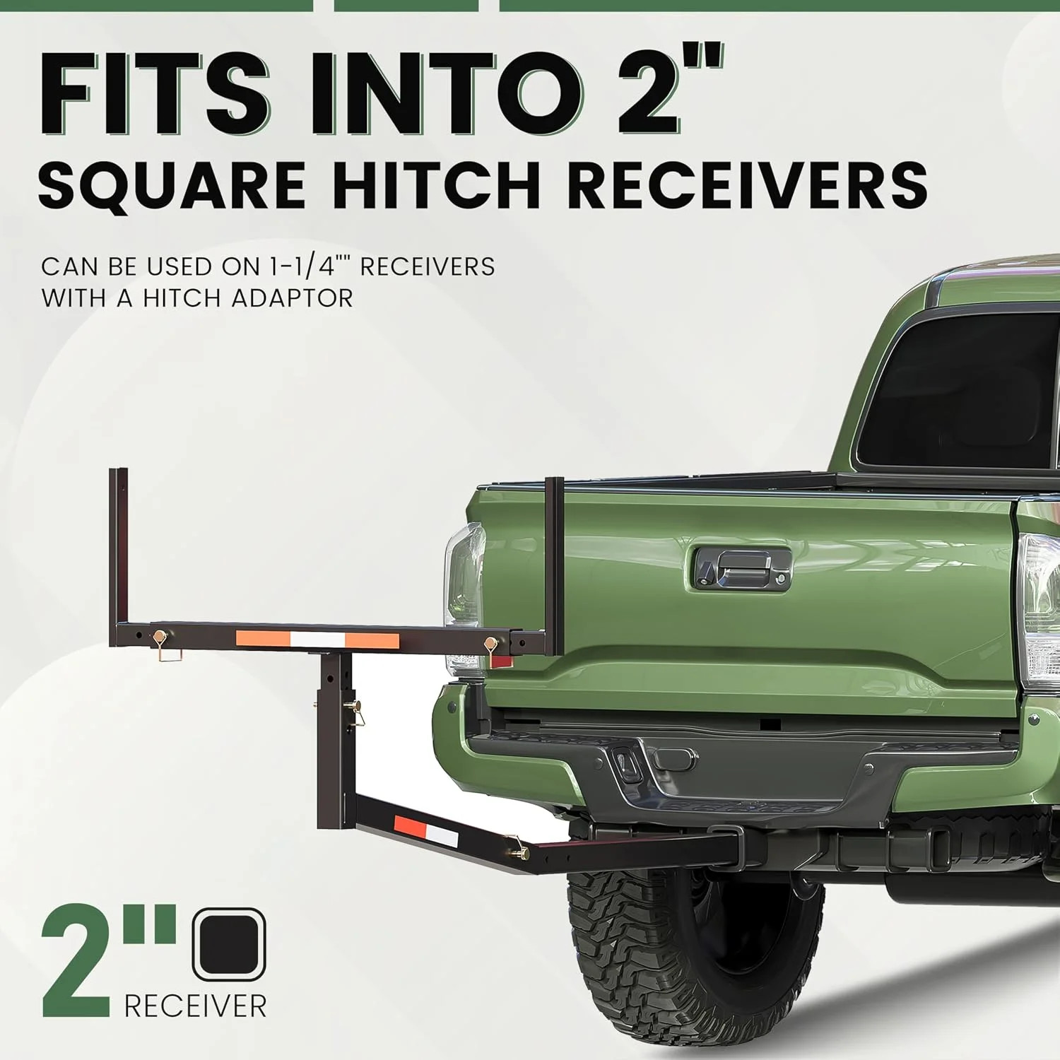 ECOTRIC 750lbs Capacity Black Truck Bed Extender Pickup Truck Bed Hitch Mount Ex