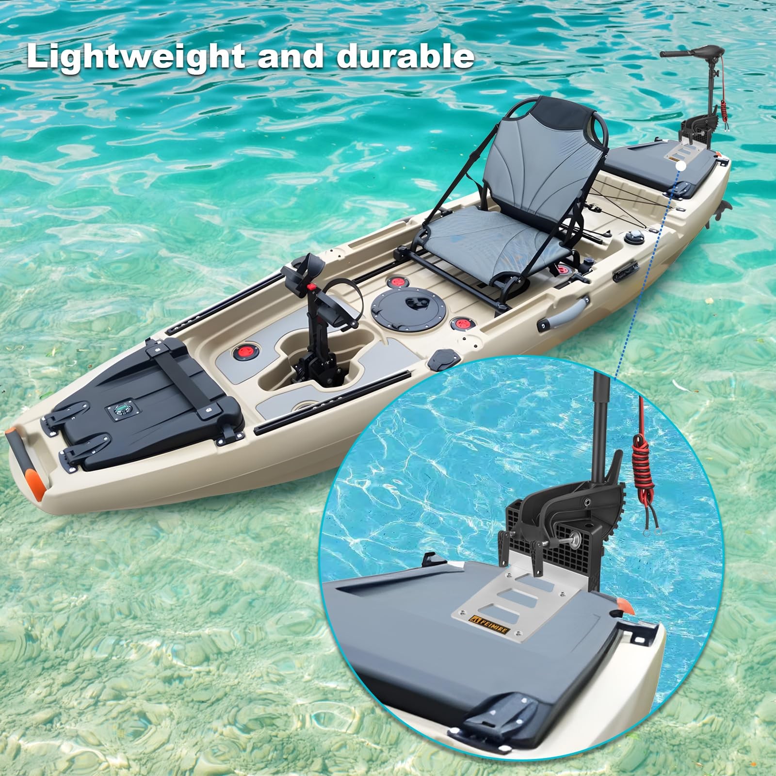 Universal Transom Trolling Motor Mount for Kayaks, Fit for Any Boat with A Flat