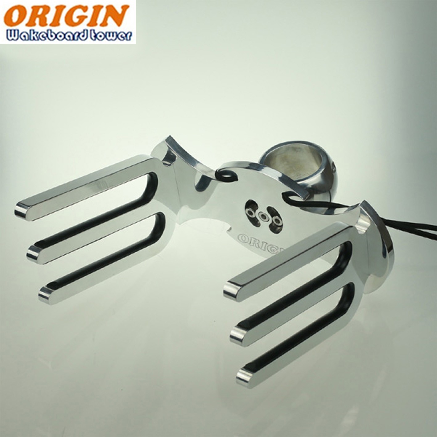 Origin Advancer Boat Wakeboard Tower Polished w/ 1 Wakeboard Tower Rack 5 Yr Wty