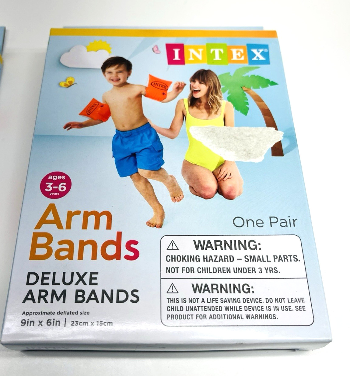 Intex Deluxe Kids Large Inflatable Swimming Arm Bands Age 6 – 12 years Lot of 2