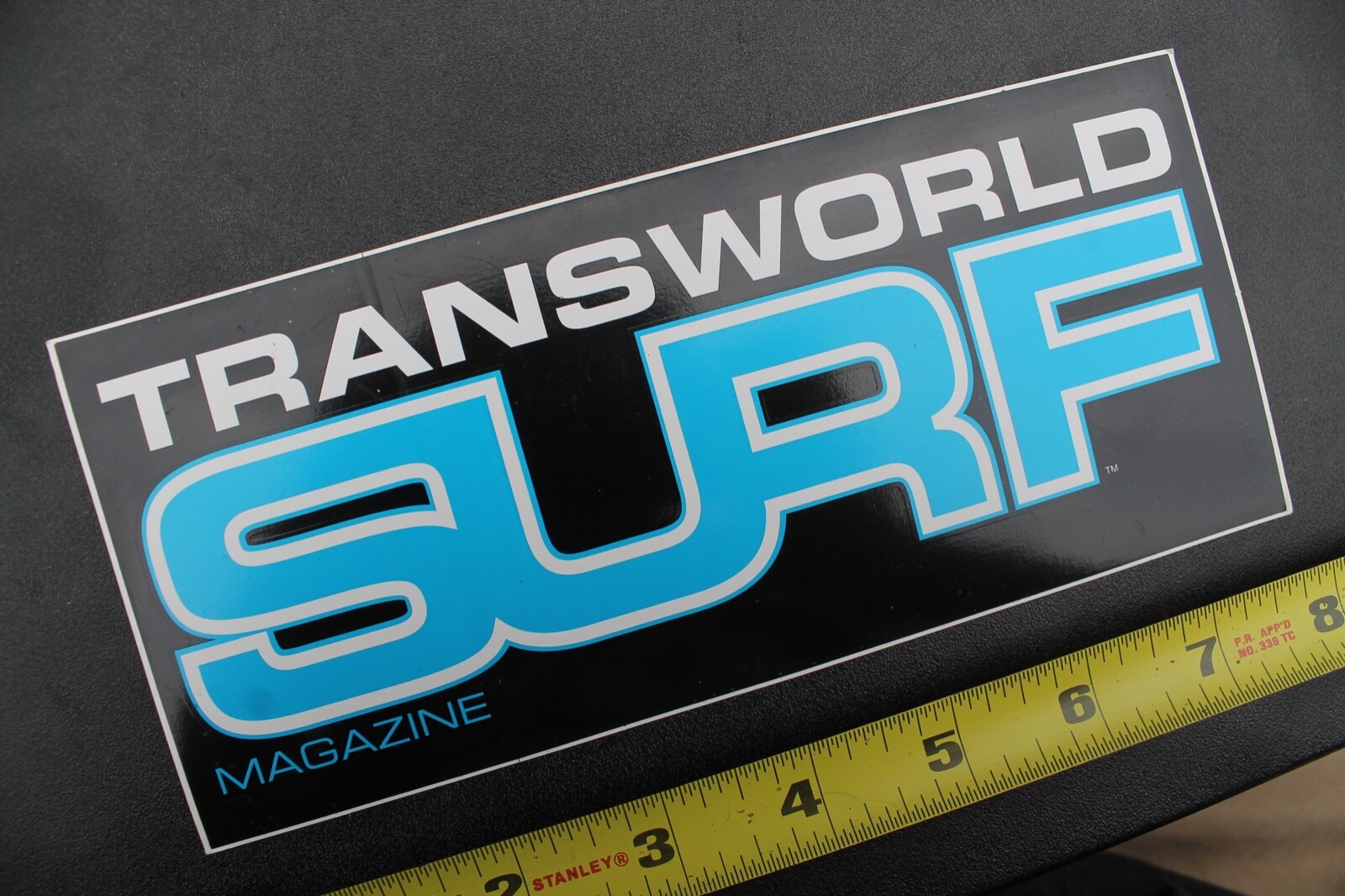 Transworld Surf Magazine Black Blue White Original V40C Vintage Surfing STICKER