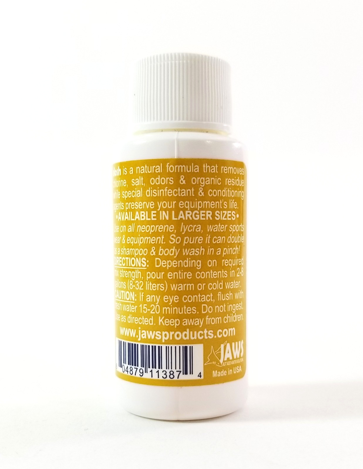 JAWS Slosh Wetsuit Shampoo Cleaner Conditioner 1 fl. oz. Scuba Dive Travel Size