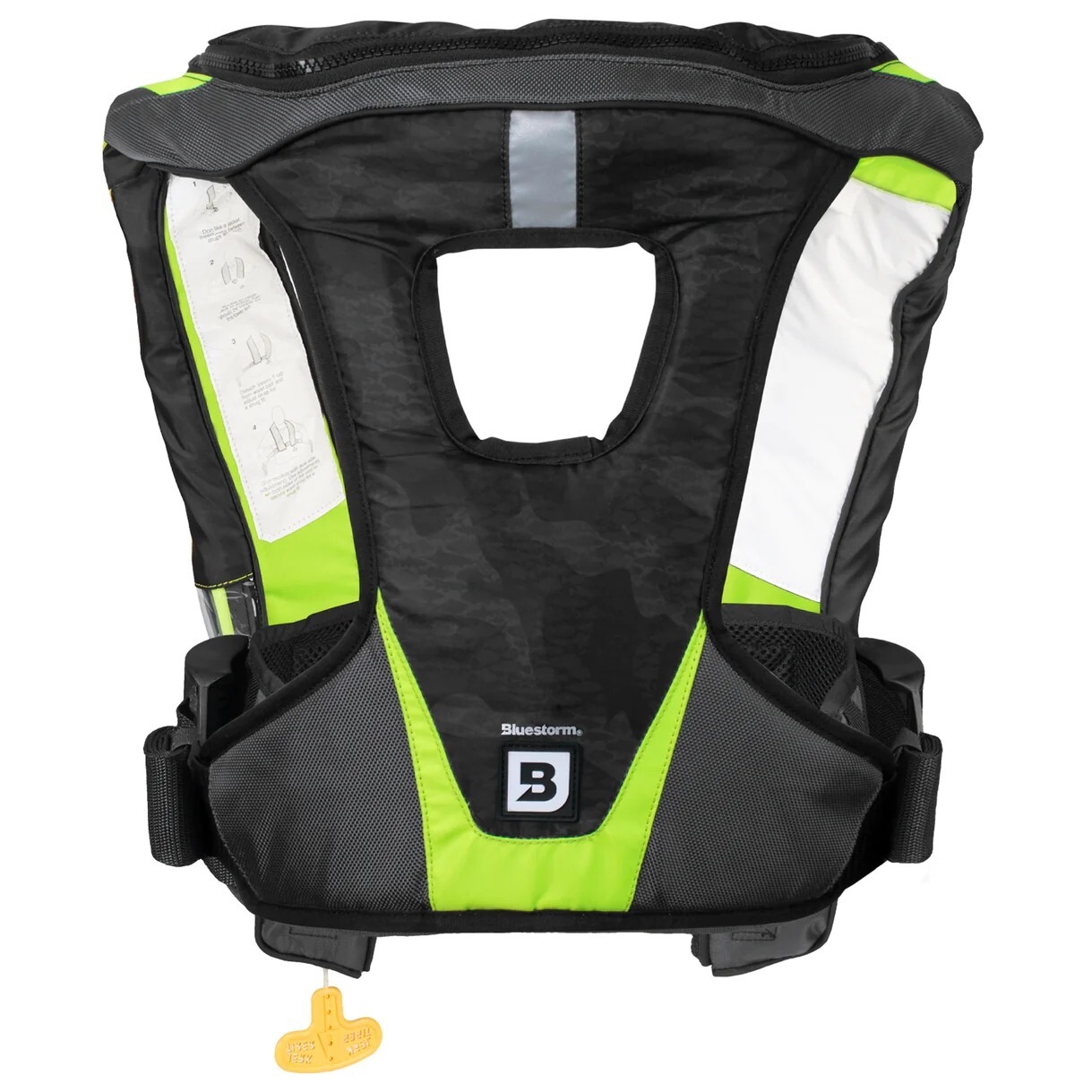 Bluestorm Arcus 40 Inflatable AUTO Life Jacket USCG Type 2 PFD, HI-VIZ Green