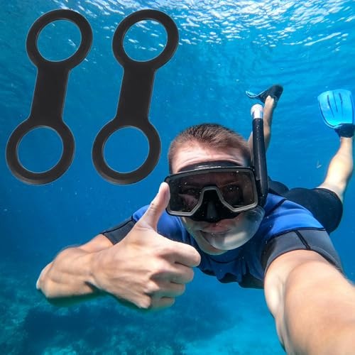 2 Pcs Snorkel Keeper, Silicone Snorkel Clip for Mask Dive Mask Strap Tube