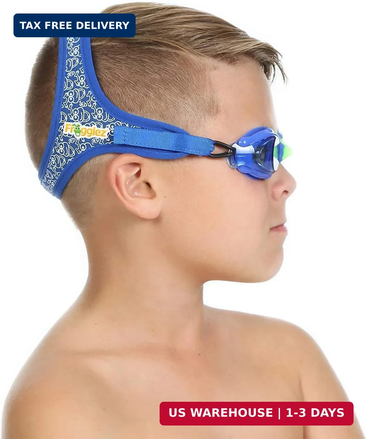 Frogglez Anti-Fog Swimming Goggles for Kids under 10 (Ages 3-10) Recommended by