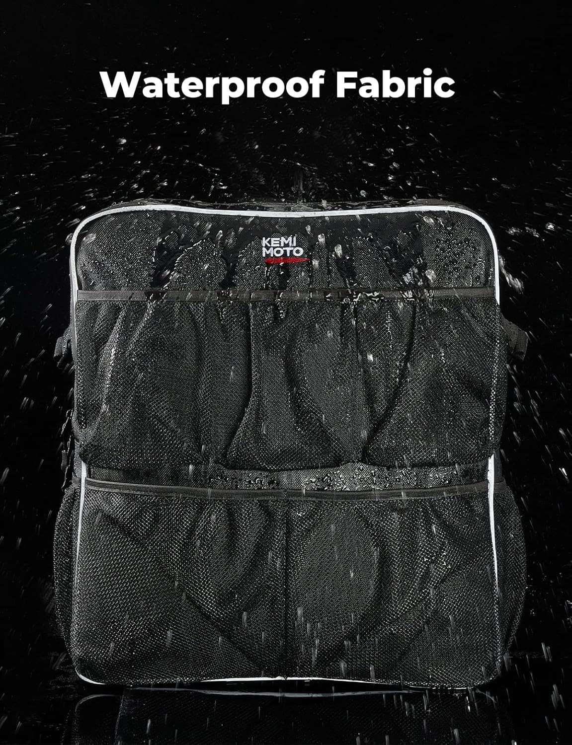 Boat Storage Bag, Boat Seat Backpack Boat Storage Organizer with Mesh Pockets, W