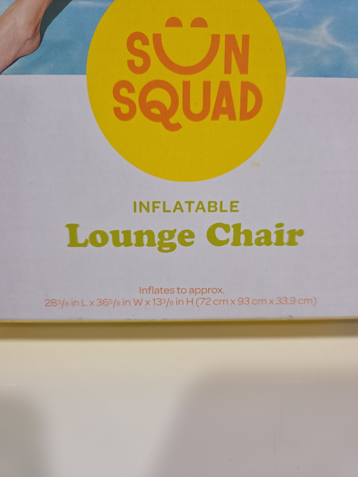 Sun Squad Inflatable Lounge Chair Swimming Pool Float Purple Stripes GYM