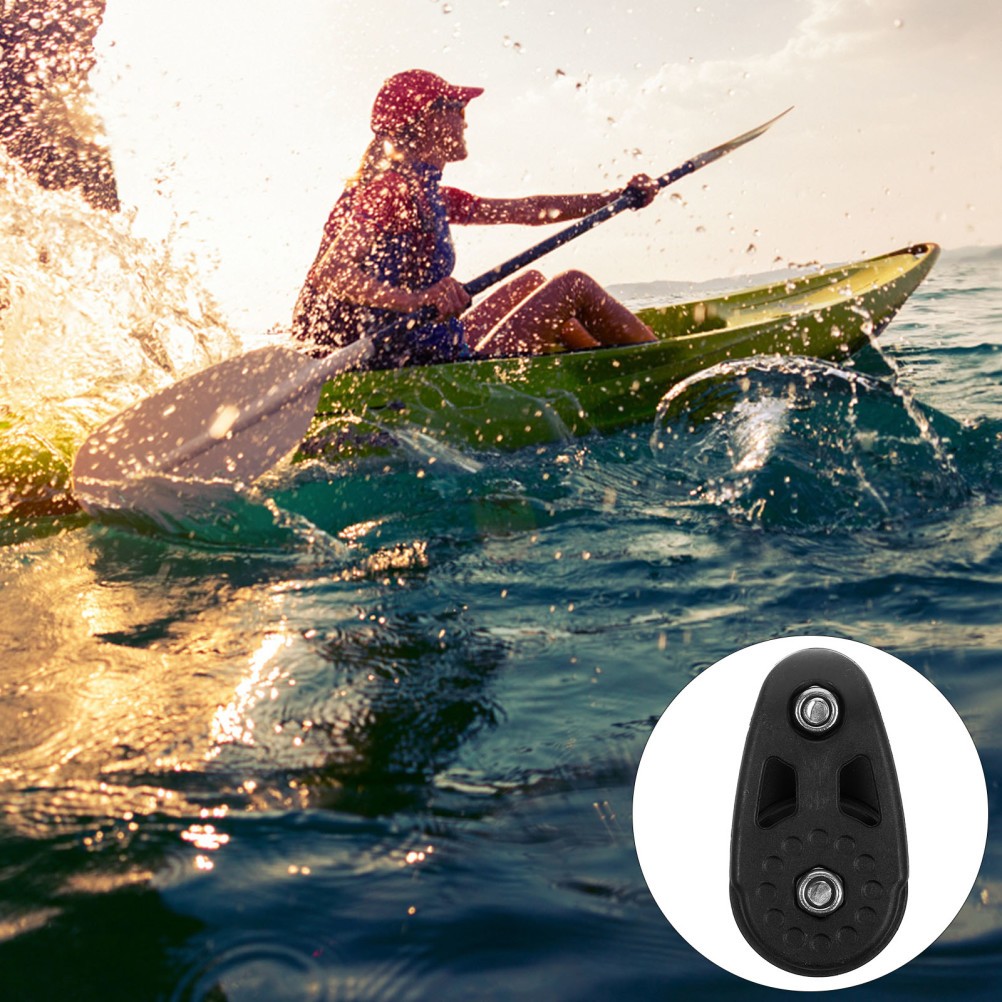 2Pcs Reusable Nylon Single Groove Pulley for Kayak Gym Use Black Lightweight