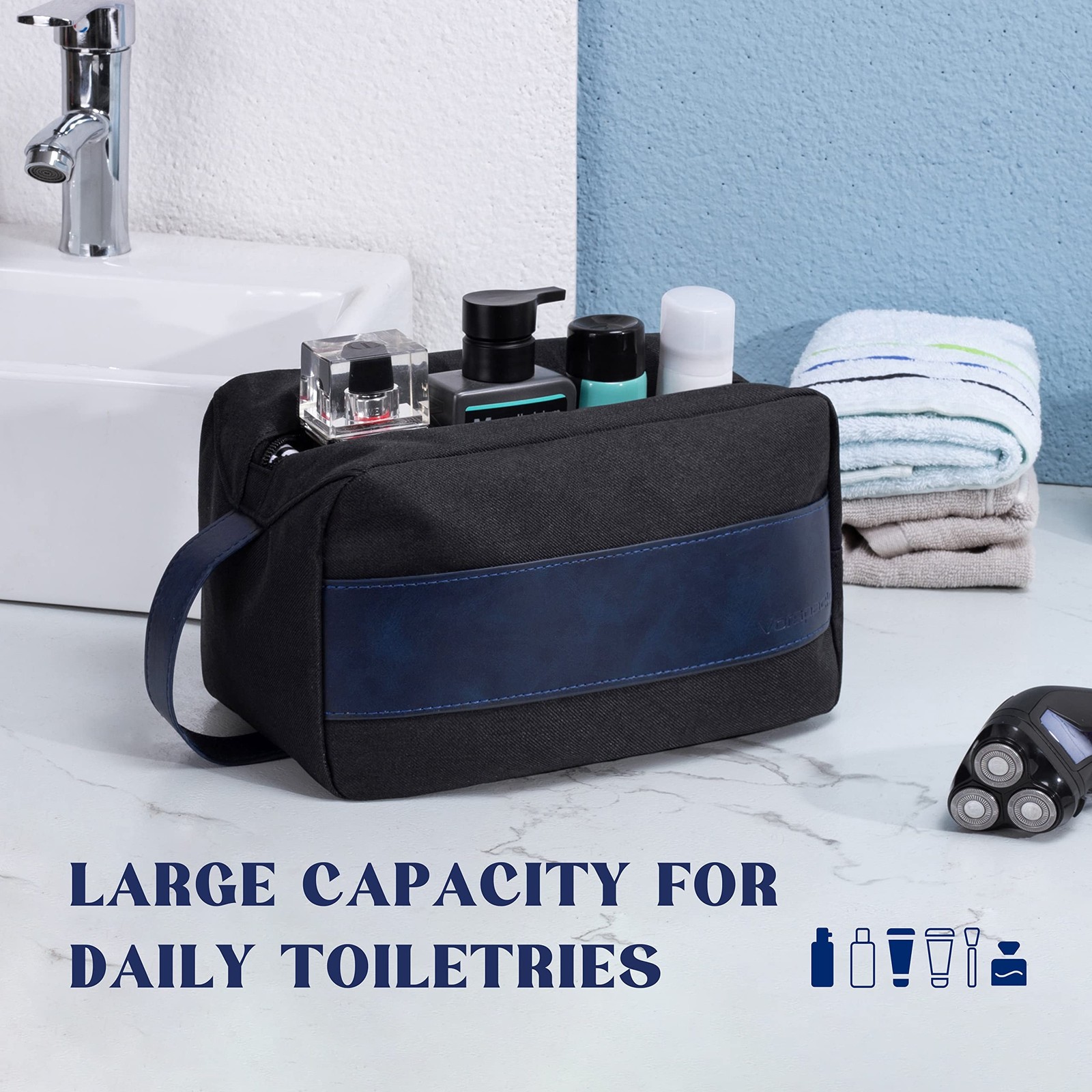 Vorspack Toiletry Bag for Men – Water Resistant Travel Bag for Toiletries, Li…