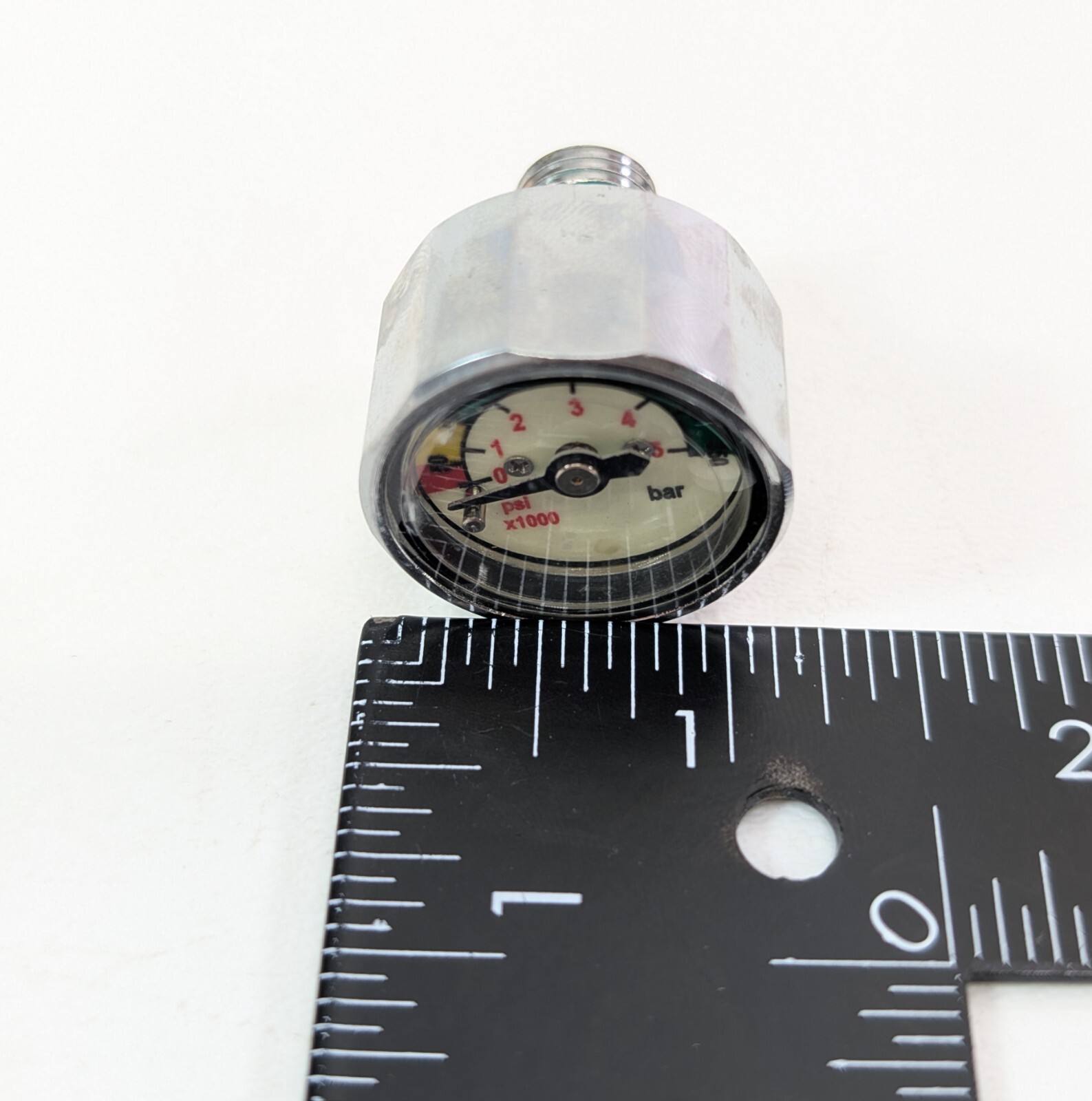 5000 PSI Scuba Dive Pressure Gauge SPG Pony Bottle Air Tank Mini Compact 7/16″