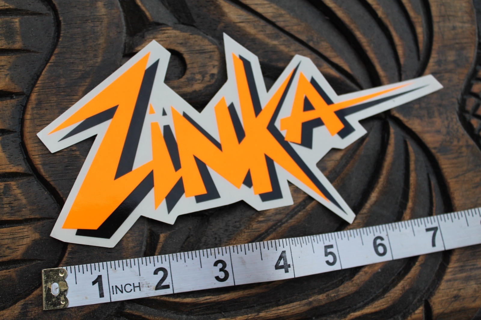 ZINKA Vintage Neon Orange 80’s Surfboards Surf Wax Vintage Surfing STICKER